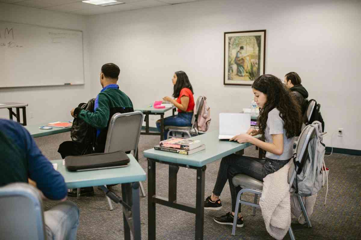 College students inside a classroom